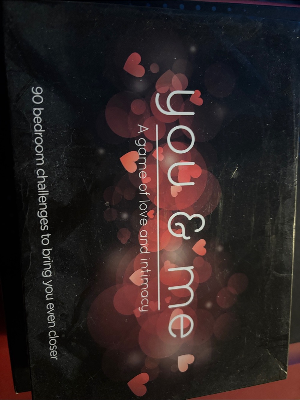 Unlisted Joy & Me Couples Card Game - Black & Red Heart Design